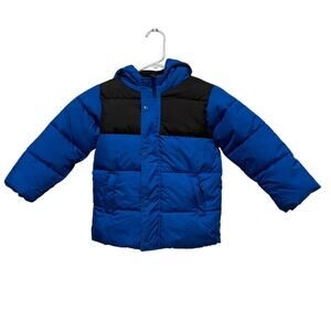 Boys Puffer Jacket  Blue/Black snow cold ski outerwear Size Youth Toddler 4T